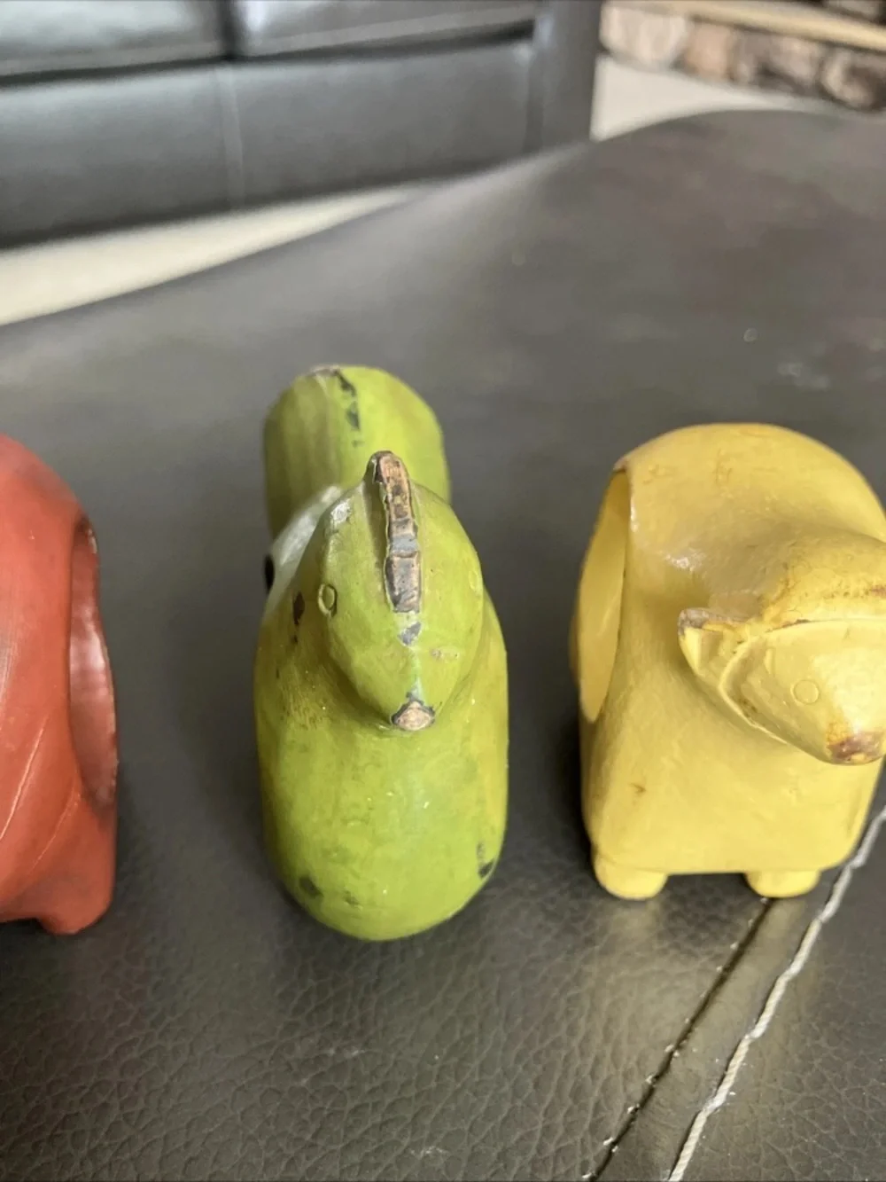 Colorful Ceramic Animal Napkin Rings — Orange, Red, Green, Yellow